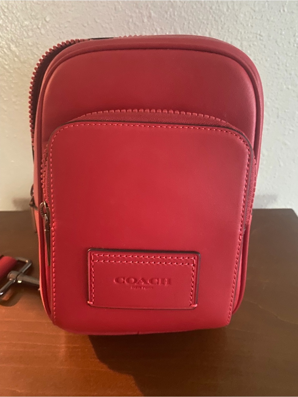 Coach Racer Sling Pack In Bold Red - Picture 8 of 8